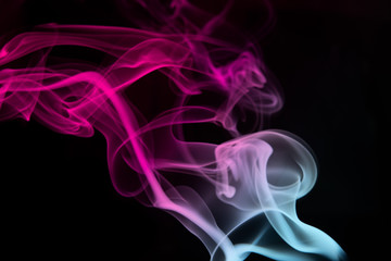 multicolored smoke photo against black background
