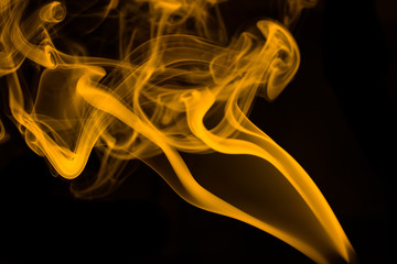 single colored smoke aginst black background