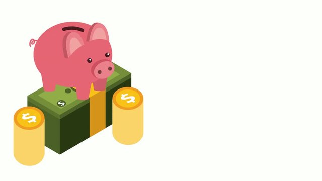 economy and finances piggy savings and money