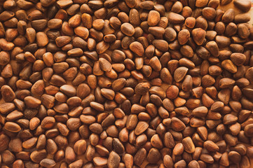 brown pine nuts background 