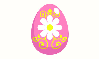 easter egg with flowers