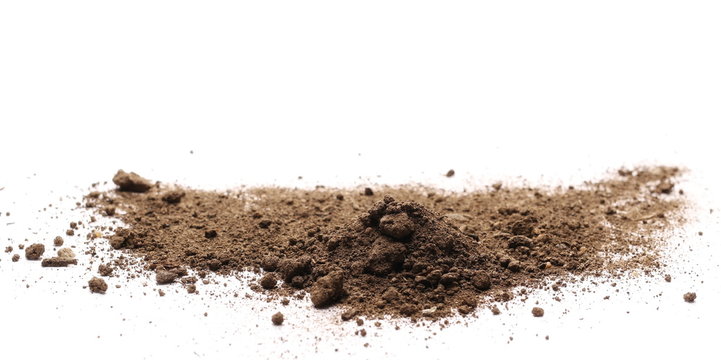 Dirt, Soil Pile Isolated On White Background