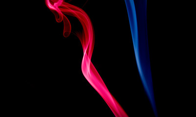 multicolored smoke photo against black background