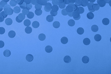 Coral confetti on contrast background