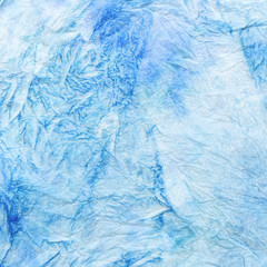 Texture di carta blu azzurro spiegazzato 