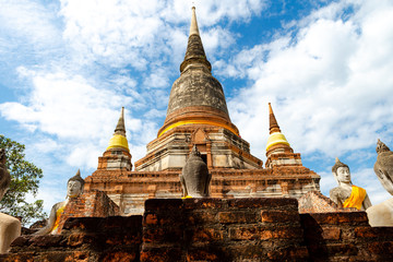 Fototapeta premium View of Buddha statue in Sukhothai temple, Thailand 2019
