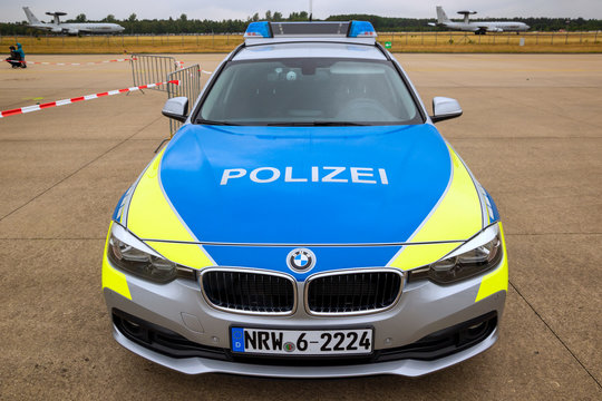 BMW 318d Touring of the German Police of Nordrhein-Westfalen at Geilenkirchen on July 2, 2017