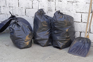 Black bags trash