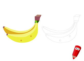 coloring pages for kids, logic games for kids (vegetables and fruits)