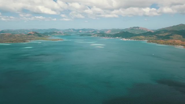 Philippines panorama from a drone panning right to left.