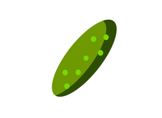 abstract green cucumber on a white background