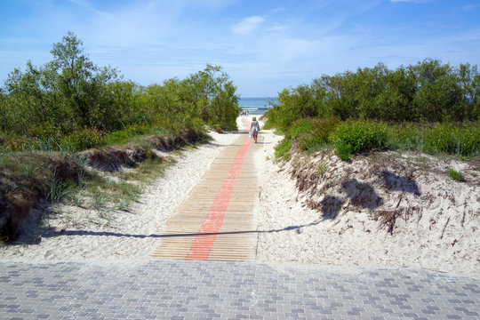 Liepaja, Latvia: July, 2018 - way to the beach