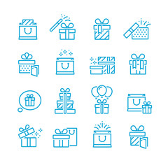 Set of gift boxes icon