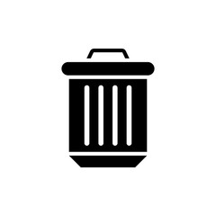 Dustbin Vector Glyph Icon. Pixel perfect