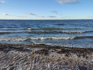 waves on the beach