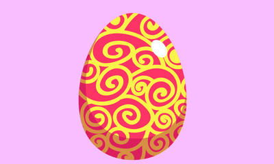 easter egg on white background