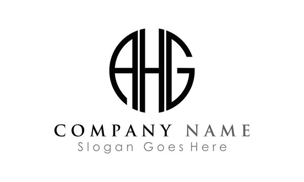 brand A H G letter logo