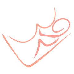 mother breastfeeds a newborn baby, holding on her hand