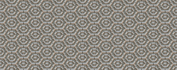 Seamless hexagon metal pattern background