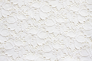 White lace pattern, beautiful floral design fabric