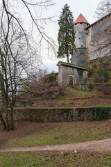 Obraz premium Panorama from the Bled Castle. slovenia