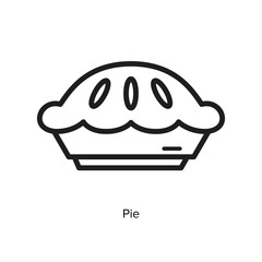 Pie linear icon vector illustration on white background