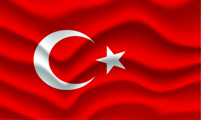 Vector illustration of the flag of Turkey, can be used as background, wallpaper, project, template and other.