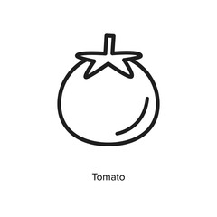 Tomato linear icon vector illustration on white background