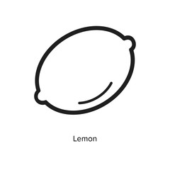 Lemon linear icon vector illustration on white background