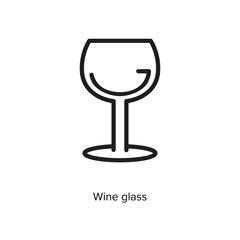Wine glass linear icon vector illustration on white background