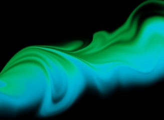 Green light on black background