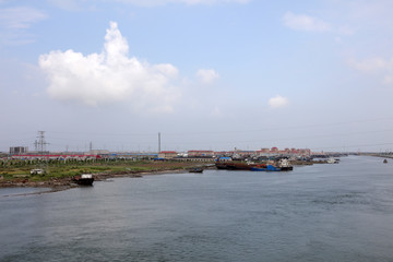 Fototapeta na wymiar A humble fishing port wharf