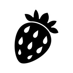 Strawberry Icon Vector Simple Design