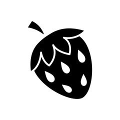 Strawberry Icon Vector Simple Design