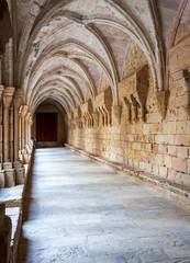 Interior of Poblet cloister, Spain