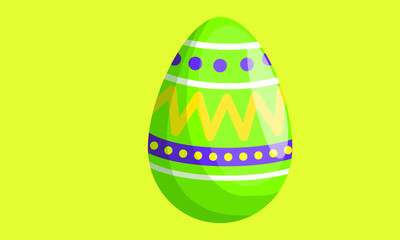 easter egg on yellow background