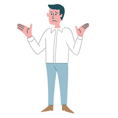 男性　全身　困った