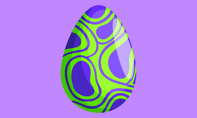 easter egg with lines