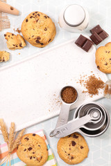 preparation of homemade cookies with ingredient