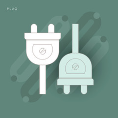 Electric socket plug vector,illustration.