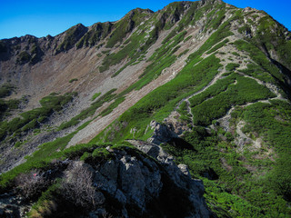 南アルプスの山々