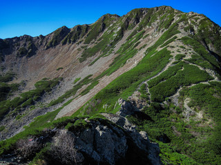 南アルプスの山々