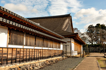 Fototapeta na wymiar Oshoin (main hall) of Sasayama castle in Hyogo prefecture, Japan