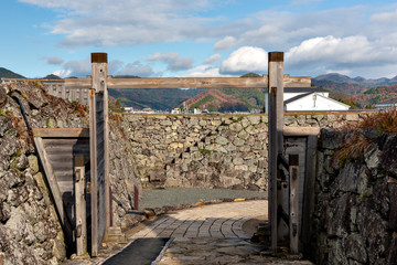 Naklejka premium Gate of Sasayama castle in Hyogo prefecture, Japan