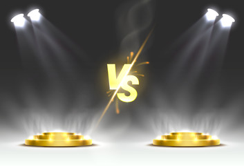 Versus game cover, banner sport vs, team concept.