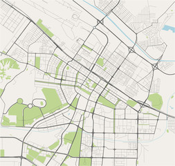 map of the city of Ashgabat, Turkmenistan