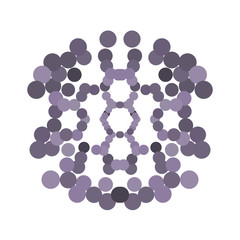 hexagon symbol made of spheres
