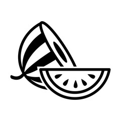 Watermelon Icon Vector Simple Design