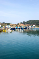 Fototapeta na wymiar Maekjeonpo port in Goseong-gun, South Korea.