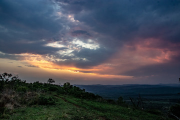 sunset in the mountains